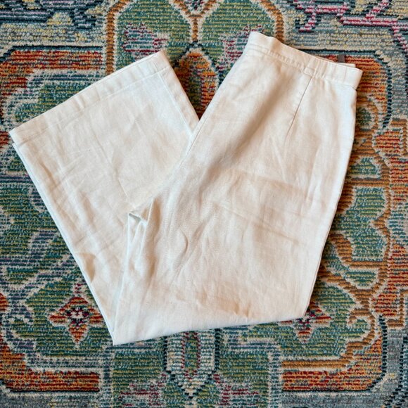Jaeger White Linen Pants size 6 - Picture 3 of 4